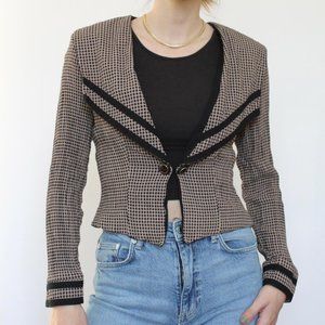 Vintage 1980's Lightweight Plaid Jacket by Petit Sophisticate